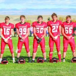 The Riverside Rebels Seniors (l-r) Dawson Scott, Brian Lee Anderson, Alan Landis, Corbyn Godfrey, Gavyn Cervantes, Zack Kuntz, and Eli Jensen. Roxanne Peterson