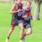 Burlington’s Conner Hoyt strides to pass a Riverton runner at the cross country meet in Worland.  Amy Hoyt