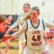 Dalley Bassett at a game during the 2025-2026 season guarding an opponent. File Photo